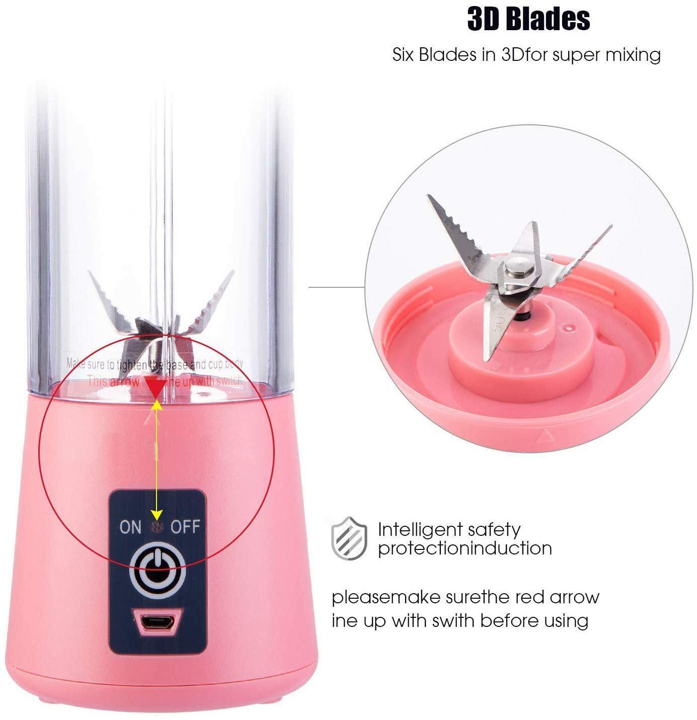 Mixer Blender Juicer USB Rechargeable Portable Jet Squeezers Fruit Spo –  GAGAeCOCKTAIL