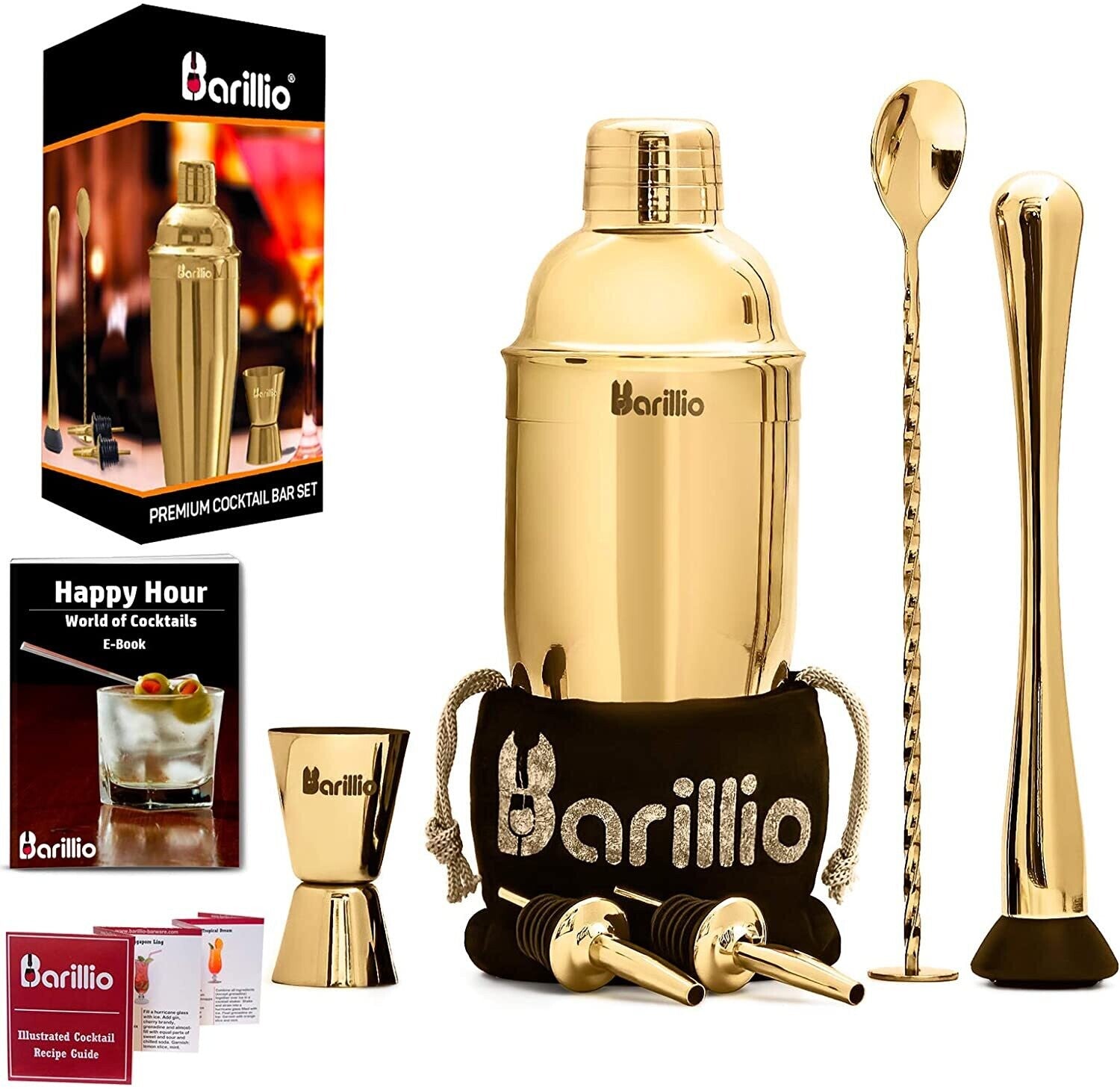 Barillio Bartender Bag Travel Kit with Bar Tools with