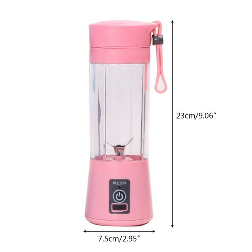 JuiceX Nourish on The Go Juicer Cups Rechargeable and Portable with 2/Cups Pink