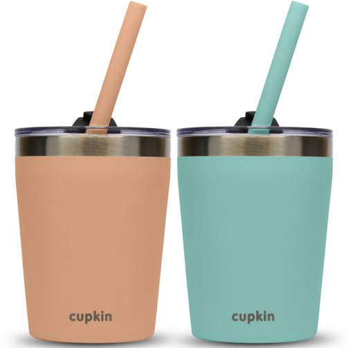 Stainless Steel Cups Lids Straws
